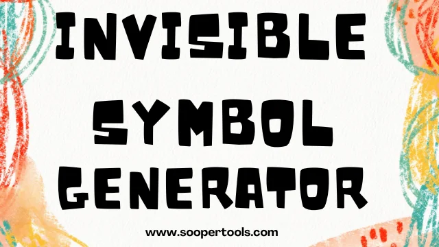Invisible symbol