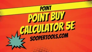 Point Buy Calculator 5e