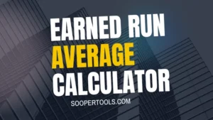Earned Run Average Calculator