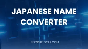Japanese Name Converter