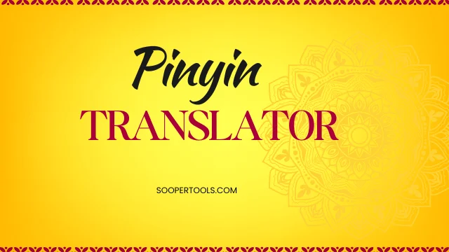 Pinyin Translator