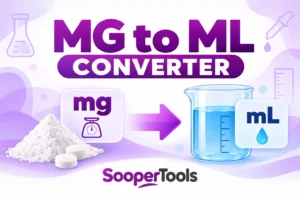MG to ML Converter
