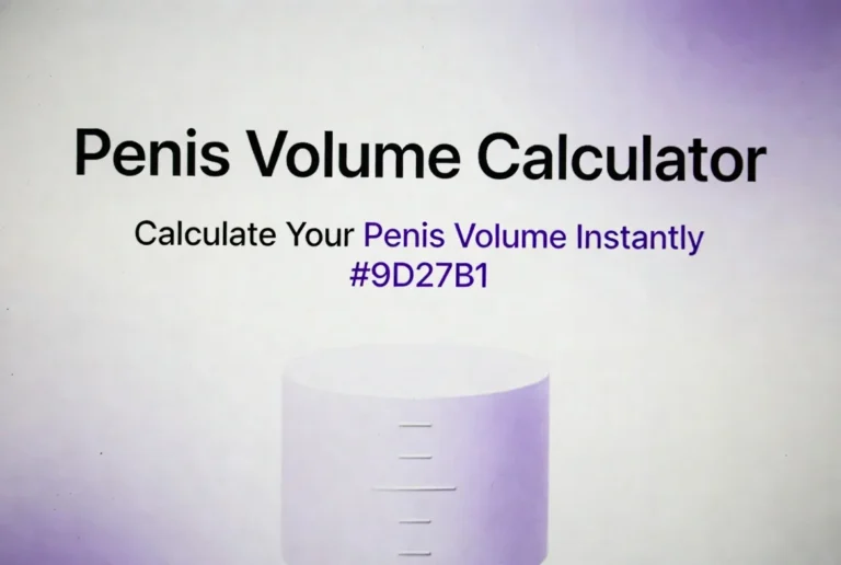 penis volume calculator